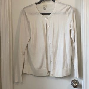 Basic white cotton cardigan from Target
